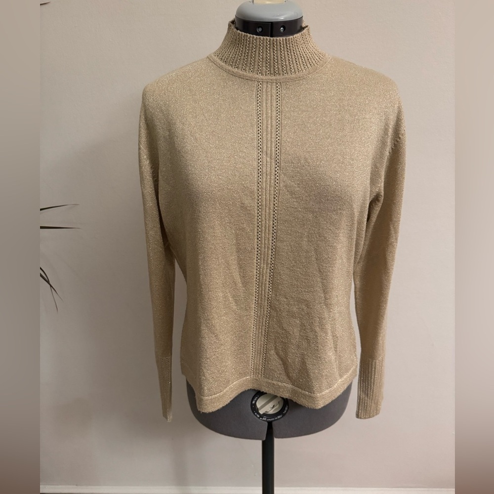 Vintage Dressbarn golden holiday Turtleneck Sweater